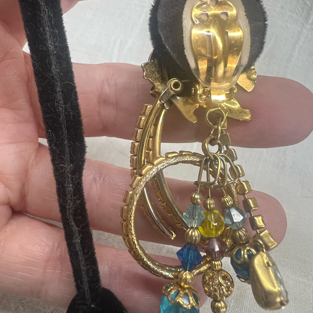 Lunch at the Ritz Articulated Angel Fish Jewelry Set Brooch Pendant & Earrings